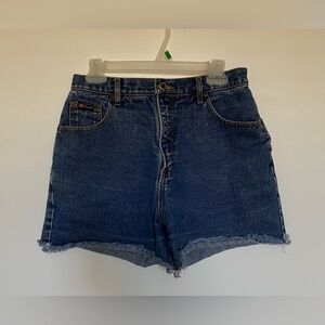 Vintage High Rise Blue Denim Shorts